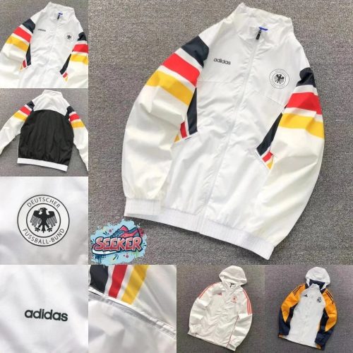 Adidas Germany National Team Vintage Windbreaker Jacket White