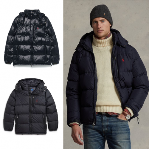Ralph Lauren Water-Repellent Down Jacket Puffer Jacket Navy