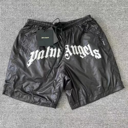 Palm Angels Logo Print Nylon Casual Shorts Black