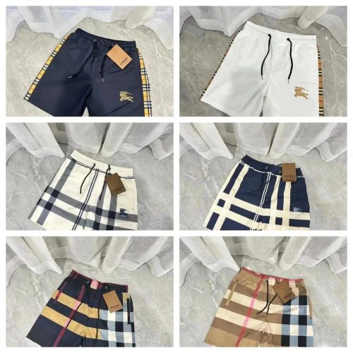 Burberry Check Print Casual Swim Shorts Multicolor