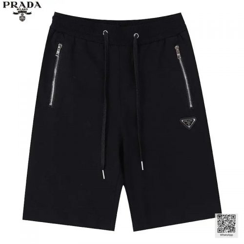 Prada Zip-Pocket Casual Shorts Black