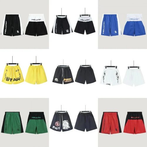 Hellstar Graphic Print Streetwear Shorts Multicolor