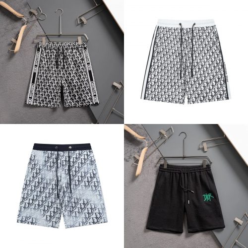 Dior Oblique Monogram Casual Shorts Black and White