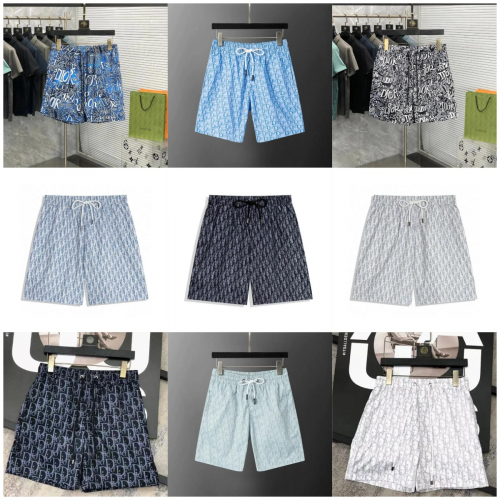 Dior Oblique Print Casual Shorts Multicolor