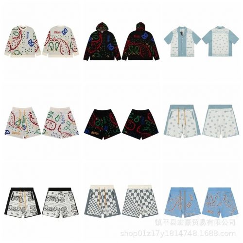Rhude Paisley Print Casual Shorts Multicolor