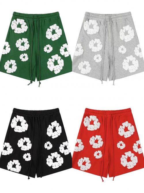 Brain Dead Cloud Print Sweat Shorts Casual Cotton Shorts Multicolor