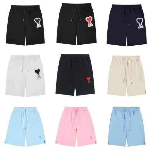 Ami Paris Ami Heart Patch Casual Shorts Multicolor