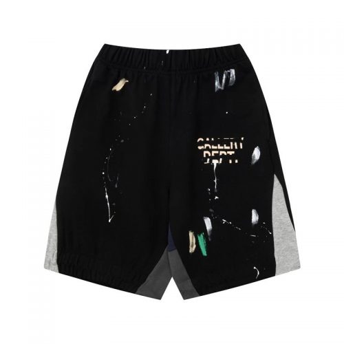 Gallery Dept. Paint Splatter Distressed Shorts Black