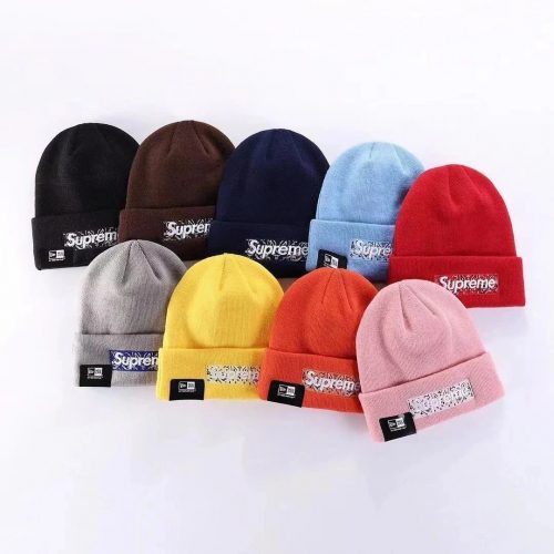 Supreme Bandana Box Logo Beanie Knit Hat Multicolor
