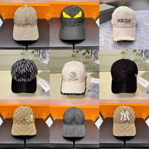 Dior Logo Embroidery Baseball Cap White