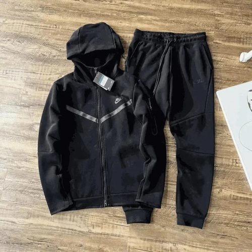 Nike Tech Fleece Sporty Tracksuit Set Black