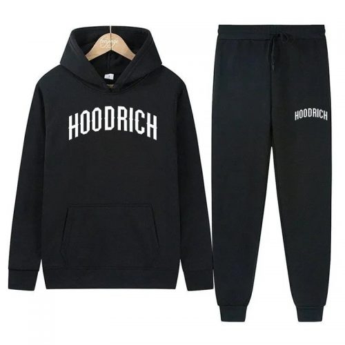 Hoodrich Arch Graphic Streetwear Tracksuit Set Black