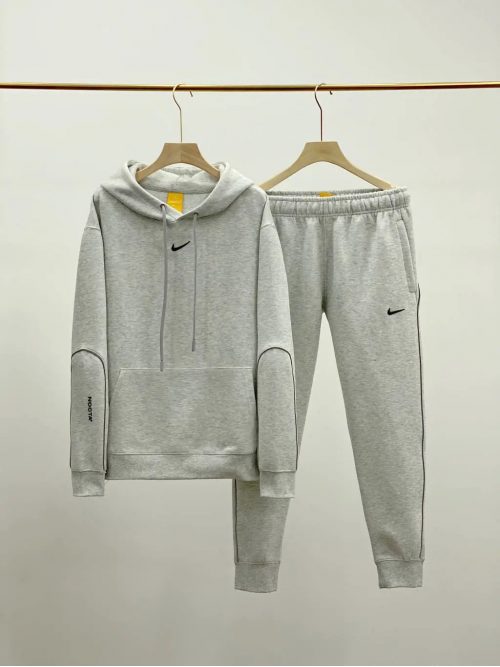 Nike NOCTA Fleece Comfortable Tracksuit Set Gray