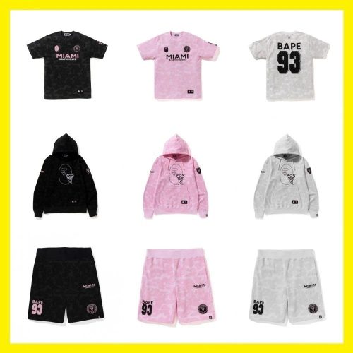 A Bathing Ape BAPE Miami 93 Camo Streetwear Matching Set Multicolor