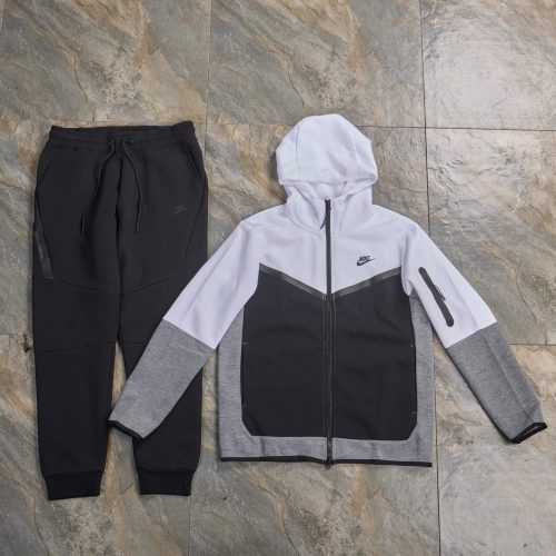 Nike Tech Fleece Sporty Tracksuit Set Black and White