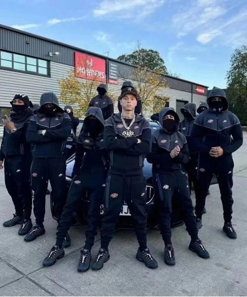Nike Tech Fleece Streetwear Tracksuit Set Black