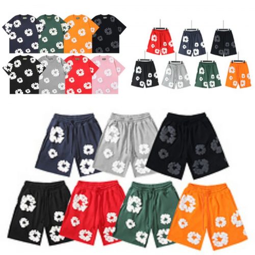 Denim Tears Floral Print Casual Shorts Multicolor