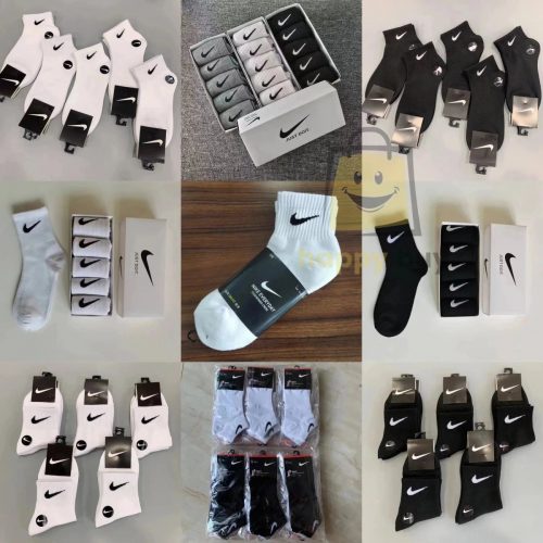 Nike Everyday Cushioned Crew Athletic Socks Black and White