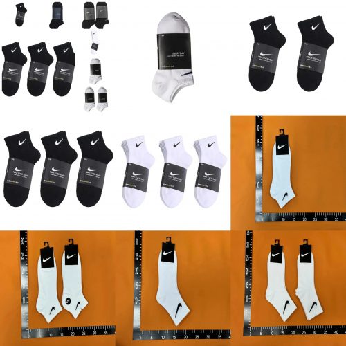 Nike Everyday Lightweight No Show Athletic Socks Black and White