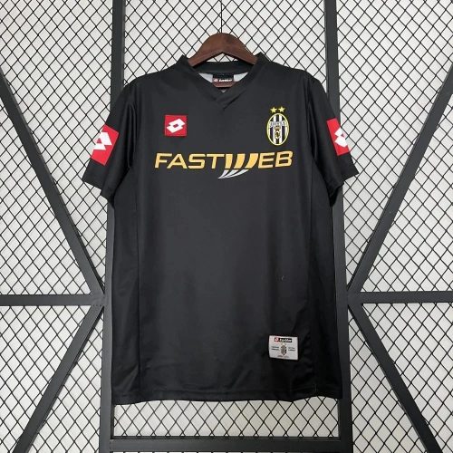 Lotto Juventus 2002-2003 Away Retro Soccer Jersey Black