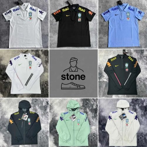Nike Brazil National Team Training Collection Soccer Jersey and Jacket Multicolor