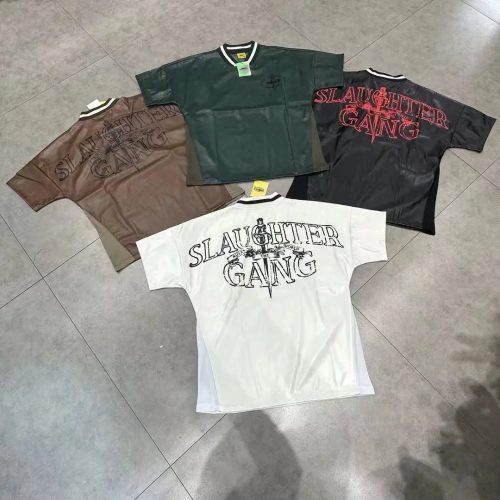 Slaughter Gang Graphic Print Streetwear Jersey Multicolor