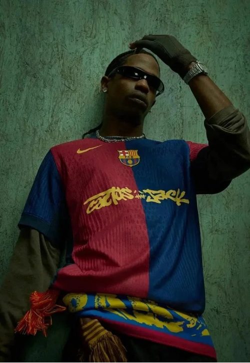 Nike Cactus Jack FC Barcelona Graphic Soccer Jersey Multicolor