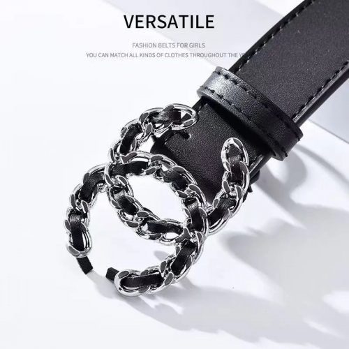 Chanel Chain Link Belt Fashion Accessories Black
