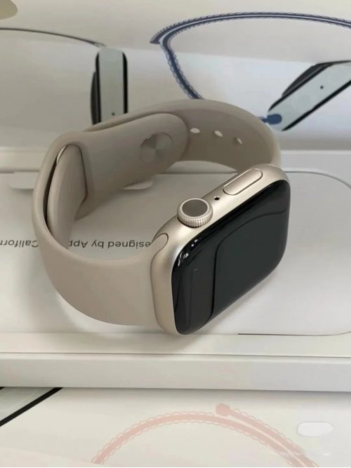 Apple Watch Series 9 Starlight Aluminum Smartwatch Beige