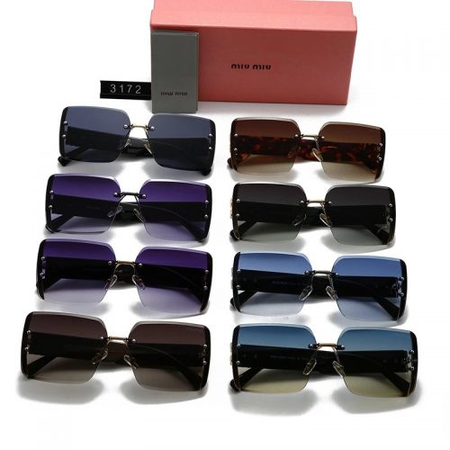 Miu Miu Rimless Square Fashion Sunglasses Multicolor