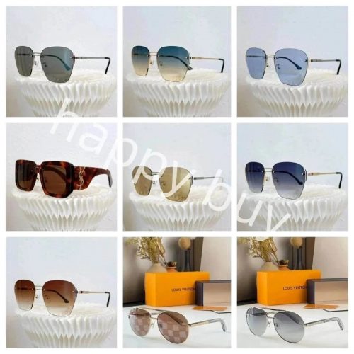 Louis Vuitton LV Damier Aviator Sunglasses Luxury Eyewear Brown and Silver
