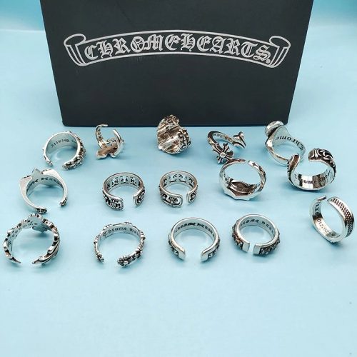 Chrome Hearts Silver Ring Collection Vintage Style Rings Silver