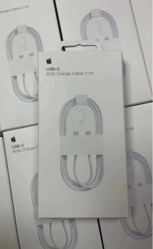 Apple USB-C 60W Charge Cable 1m Fast Charging Accessory White