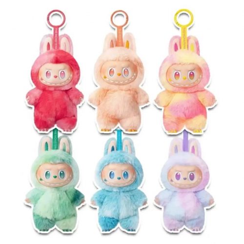 Pop Mart The Monsters Labubu Macaron Plush Keychain Multicolor