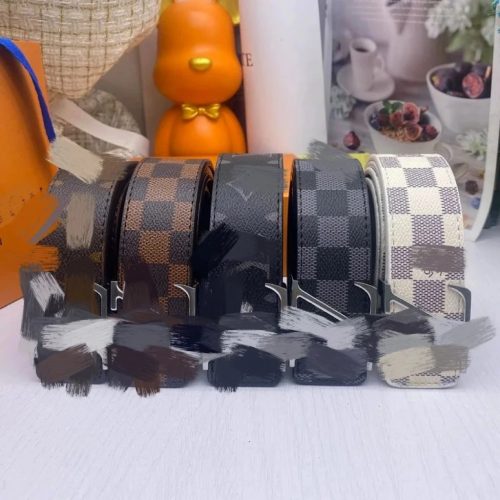 Louis Vuitton LV Damier and Monogram Classic Belt Collection Multicolor