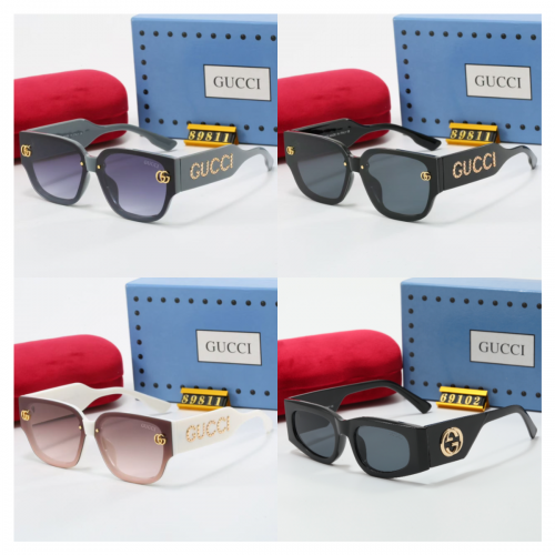 Gucci GG Logo Chunky Sunglasses Fashion Accessories Multicolor