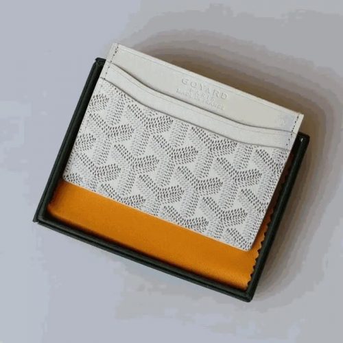 Goyard Saint Sulpice Iconic Canvas Card Holder White