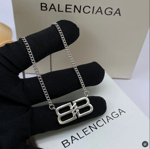 Balenciaga BB Necklace Silver Chain Accessory Silver
