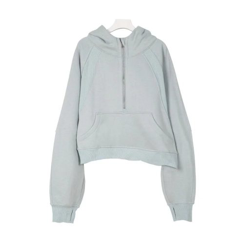 Lululemon Half Zip Hoodie Lightweight Casual Sweatshirt Light Blue