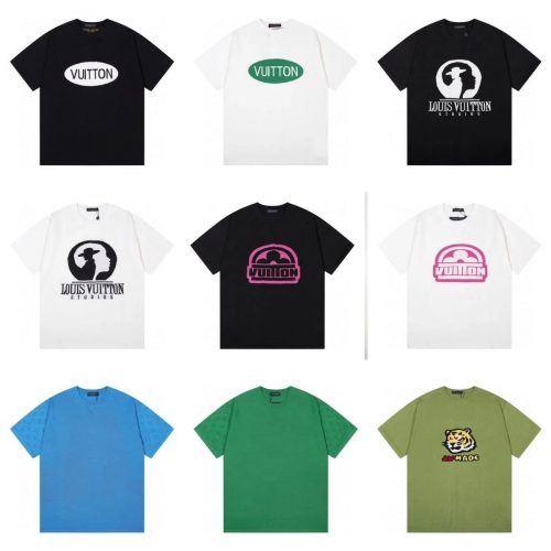 Louis Vuitton LV Vuitton Graphic T-Shirt Casual Cotton Tee Multicolor