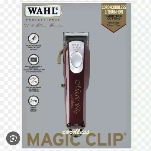 Wahl 5 Star Cordless Magic Clip Professional Hair Clipper Burgundy