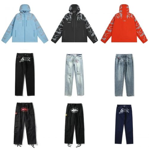 Corteiz Signature Hoodie and Pants Set Casual Streetwear Multicolor