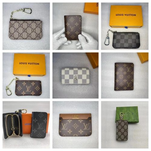 Louis Vuitton LV Monogram Canvas Key Pouch Brown Accessories