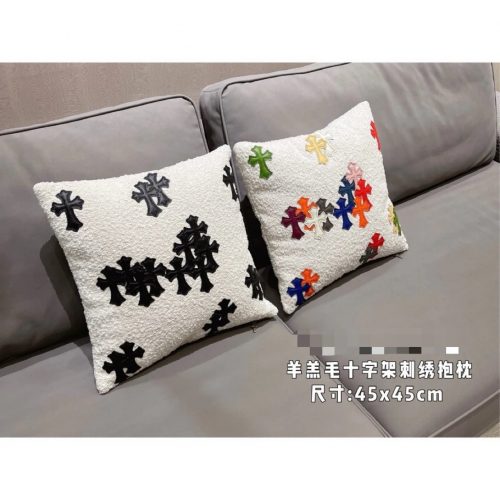 Chrome Hearts Cross Patch Decorative Throw Pillow White