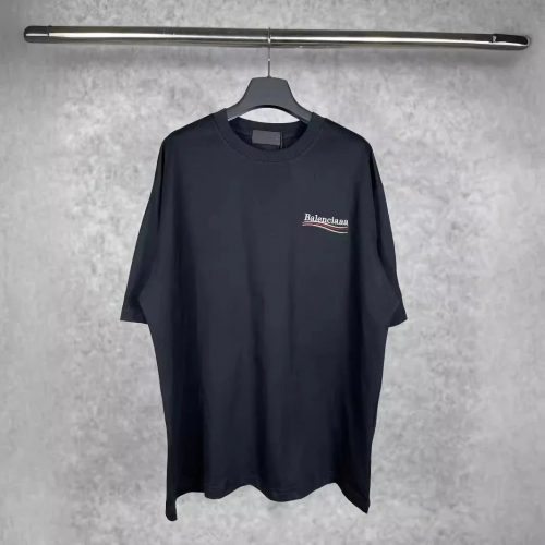 Balenciaga Balenciaaa Print Casual T-Shirt Black