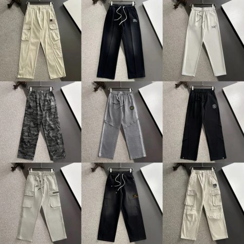 Burberry Logo Patch Cargo Pants Casual Trousers Multicolor