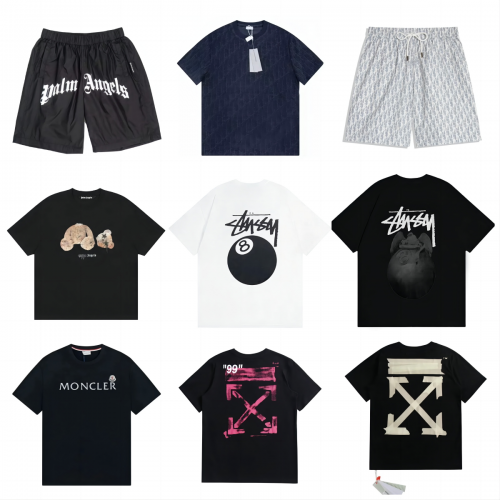 Palm Angels Logo Print Casual Shorts Black
