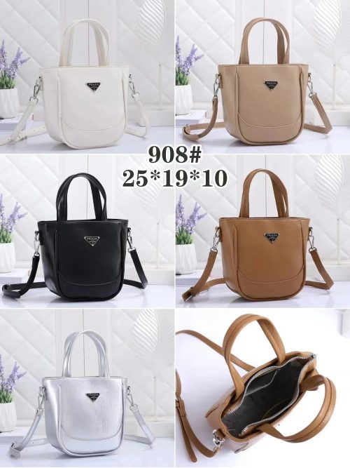 Prada 908 Tote Bag Leather Crossbody Bag Multicolor