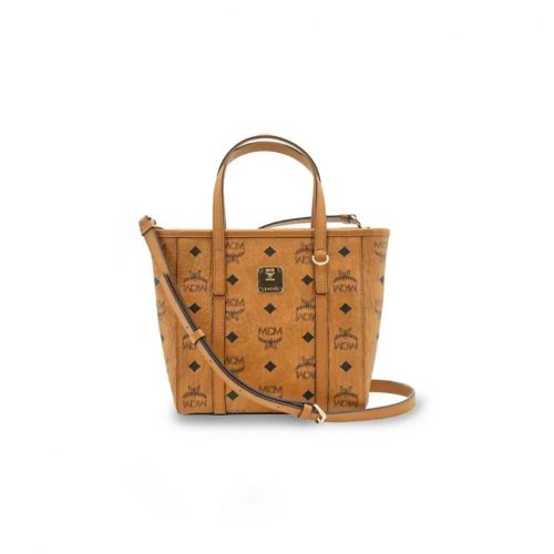 MCM Liz Reversible Shopper Iconic Tote Bag Brown