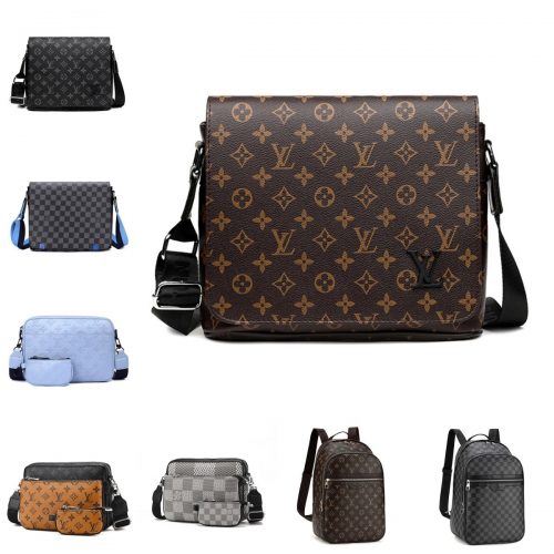 Louis Vuitton LV Monogram and Damier Classic Crossbody Bag and Backpack Brown and Black